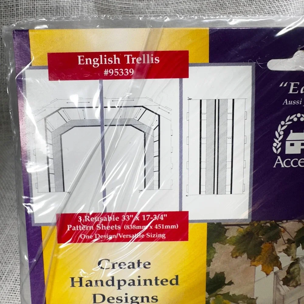 Accent Magic Mural Tracers English Trellis Wall Pattern 95339 English Cottage